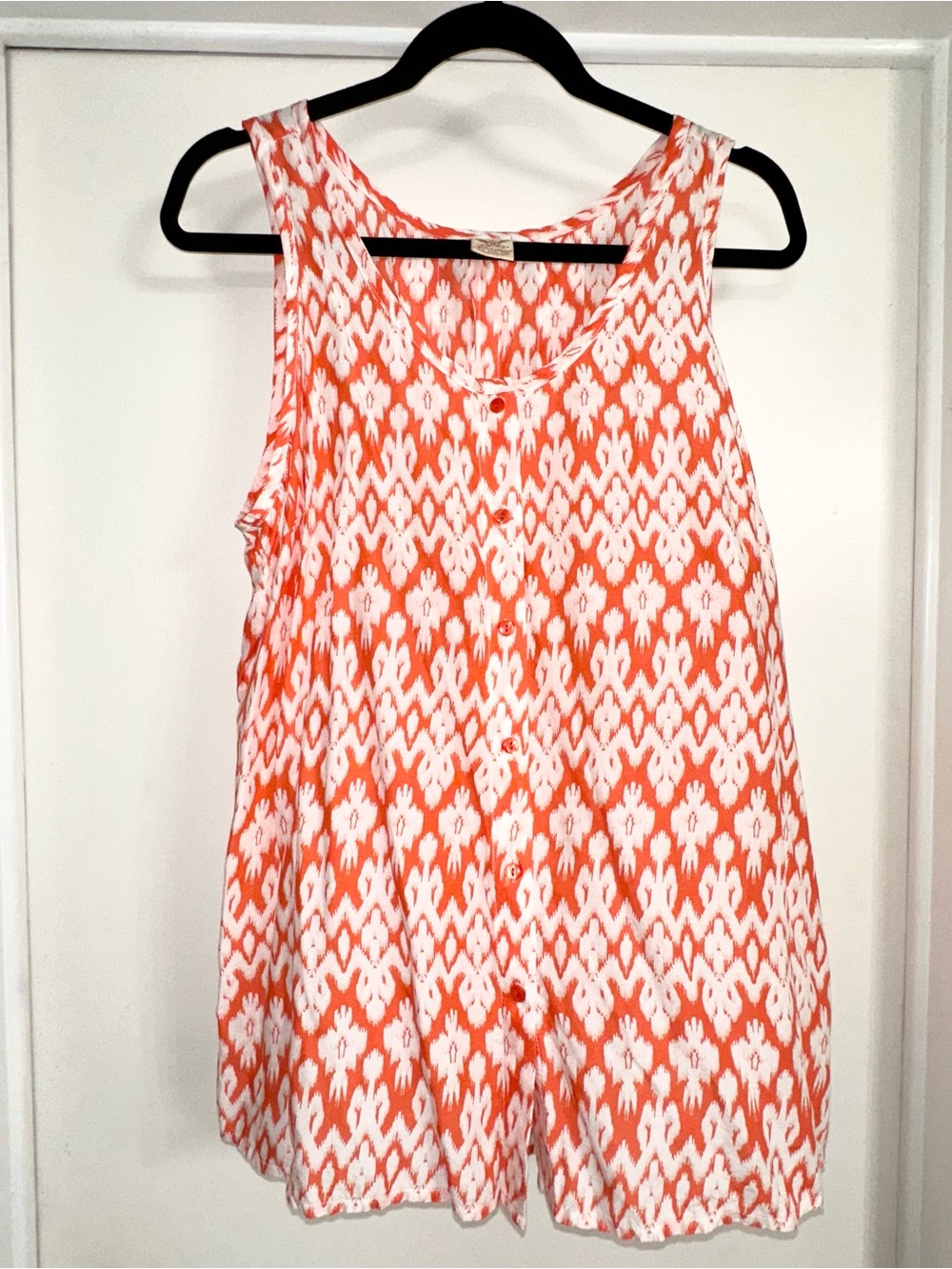 Faded Glory Orange Sleeveless Flyway Tank Top